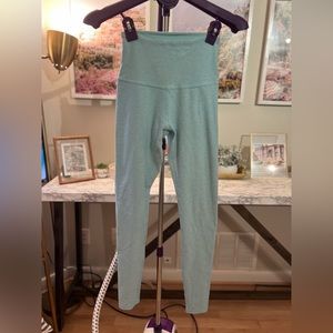 Beyond Yoga - Spacedye Light Blue Heather - High Waist Workout Leggings Size S